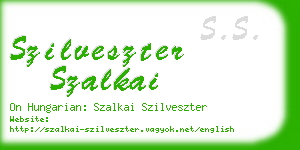 szilveszter szalkai business card